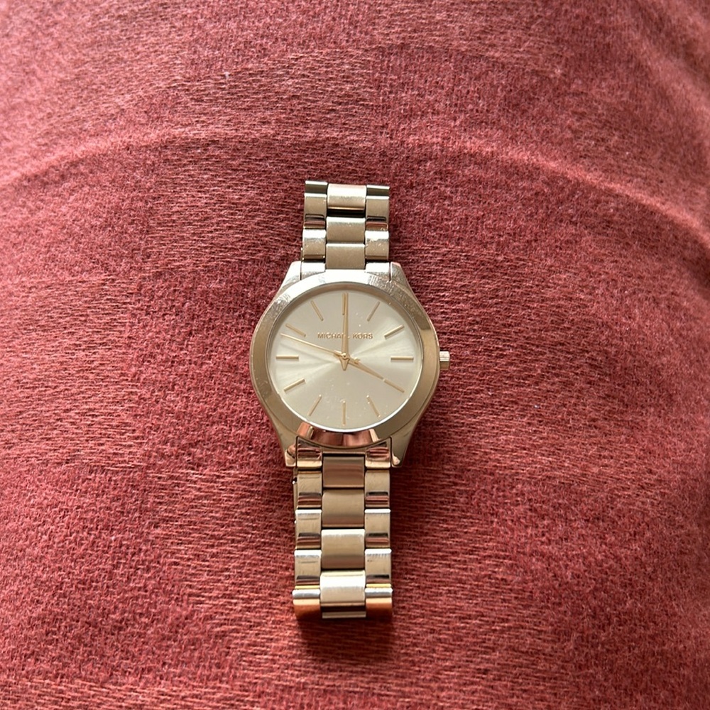 Michael Kors Slim Runway Gold-tone watch